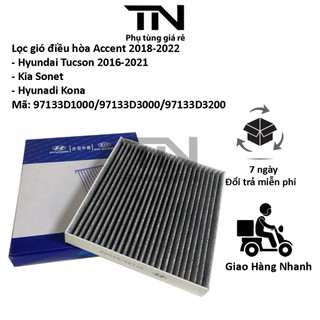 [Than Hoạt Tính] Lọc gió điều hòa , máy lạnh Accent (18-22) ,Tucson (16-21) , Sonet , Kona , kia carens (2022-2023)