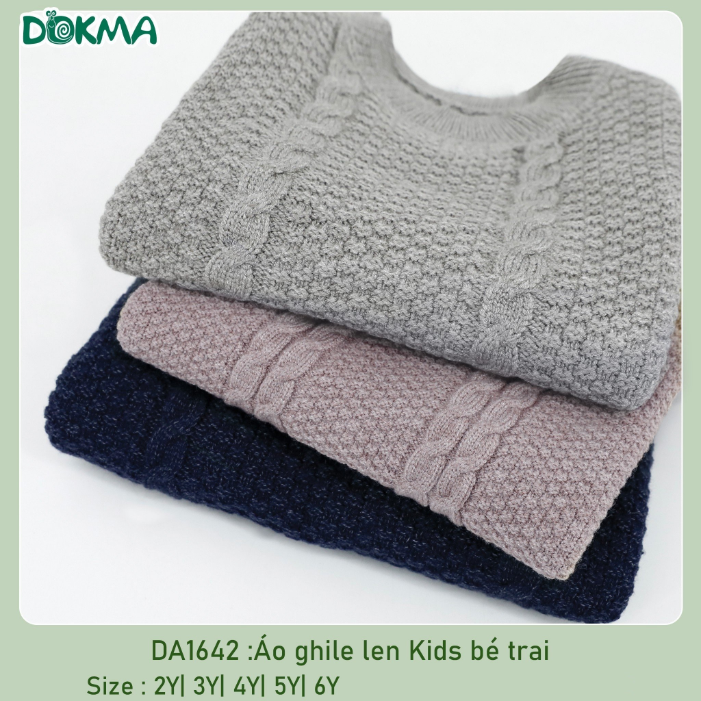 Áo gile len vặn thừng dày dặn Dokma cho bé trai DA968 , DA1642