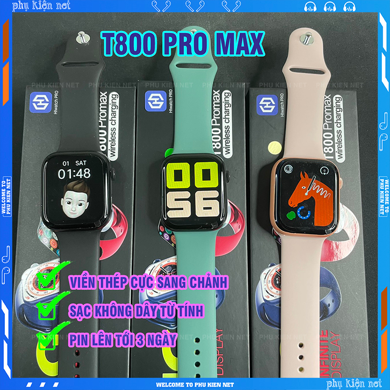 Đồng Hồ Thông Minh T800 Promax Bản 5.0 Kết Nối Bluetooth , Nghe Gọi, Nhận Thông Báo