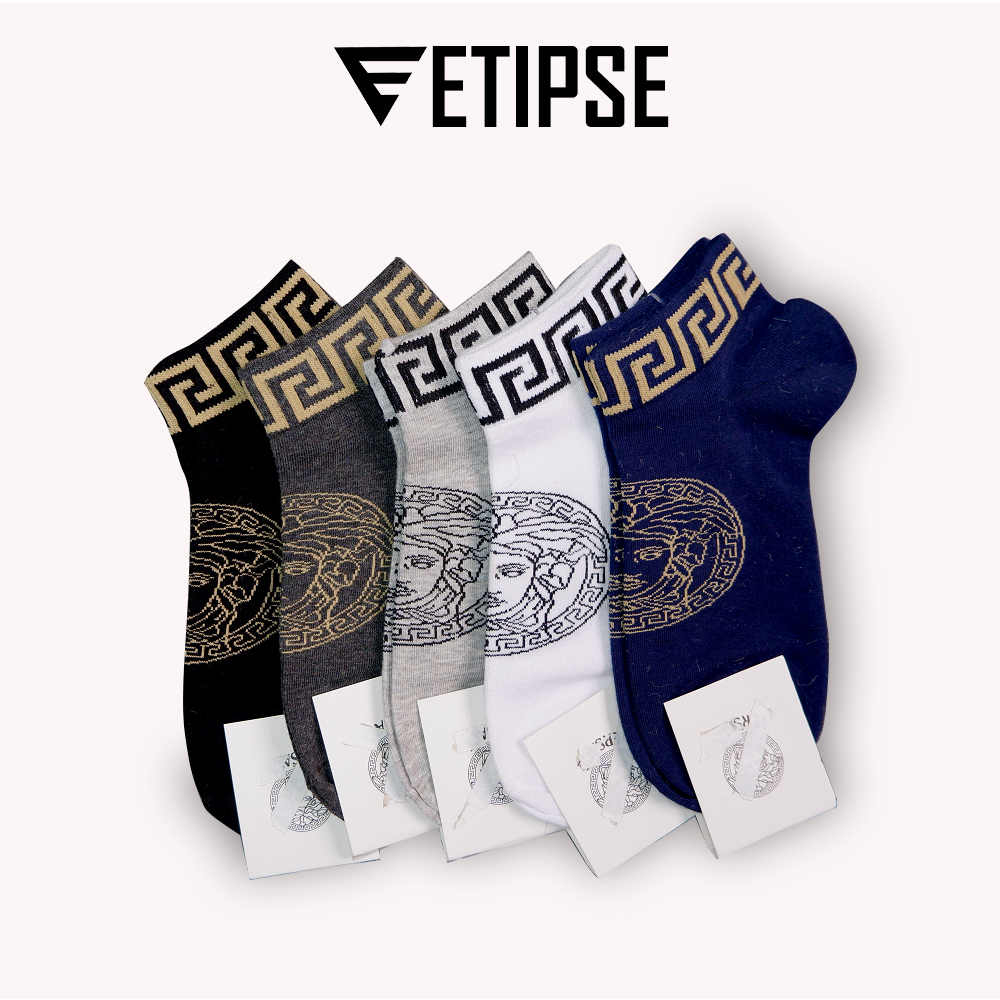 Set tất nam Hoàng Gia Etipse quý tộc thời thượng, tất cotton cao cấp, tất vớ nam tất ngắn cổ 5 màu cực xịn