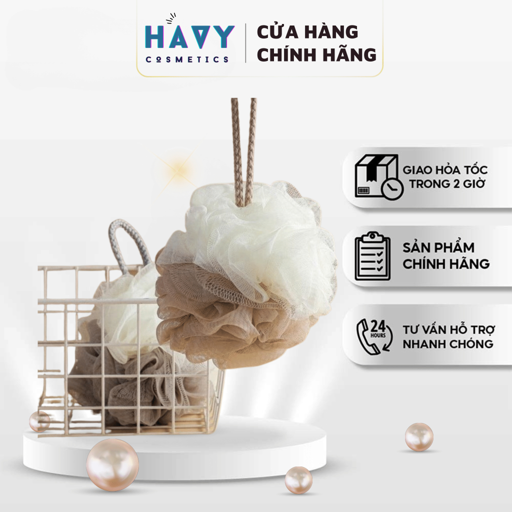 Bông Tắm Tạo Bọt Nhà Tắm Siêu Mềm Tẩy Tế Bào Chết