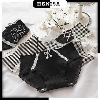 Set Quần Lót Nữ Cotton Gân Tăm Cô Hầu Gái HENISA – Quần Chíp Nữ Phong Cách LoLiTa 323