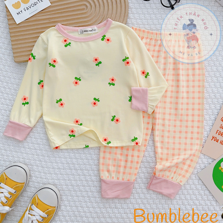 Bộ Dài Tay Chất Vải Thun Lạnh Mềm - Mịn- Co Giãn Thoải Mái 7-15kg