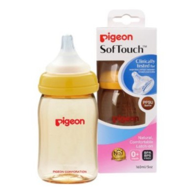 Bình Sữa Pigeon Cổ Rộng Cho Bé Sơ Sinh Cao Cấp 160ml/240ml Hàng Nhập Khẩu Chính Hãng