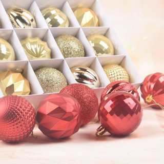 Set Quả Châu 6cm E2 Trang Trí Noel Cây Thông Giáng Sinh