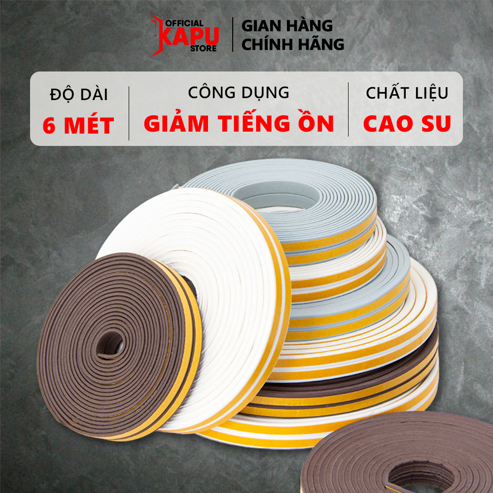 6 mét ron khung cửa KAPU chống gió lùa, cao su non bền đẹp đàn hồi côn trùng, gioăng cửa giảm trấn nhiều màu sắc