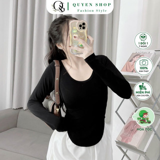 Áo thun vạt bầu tay dài thun lạnh hq_video+ảnh thật_qs quyen shop