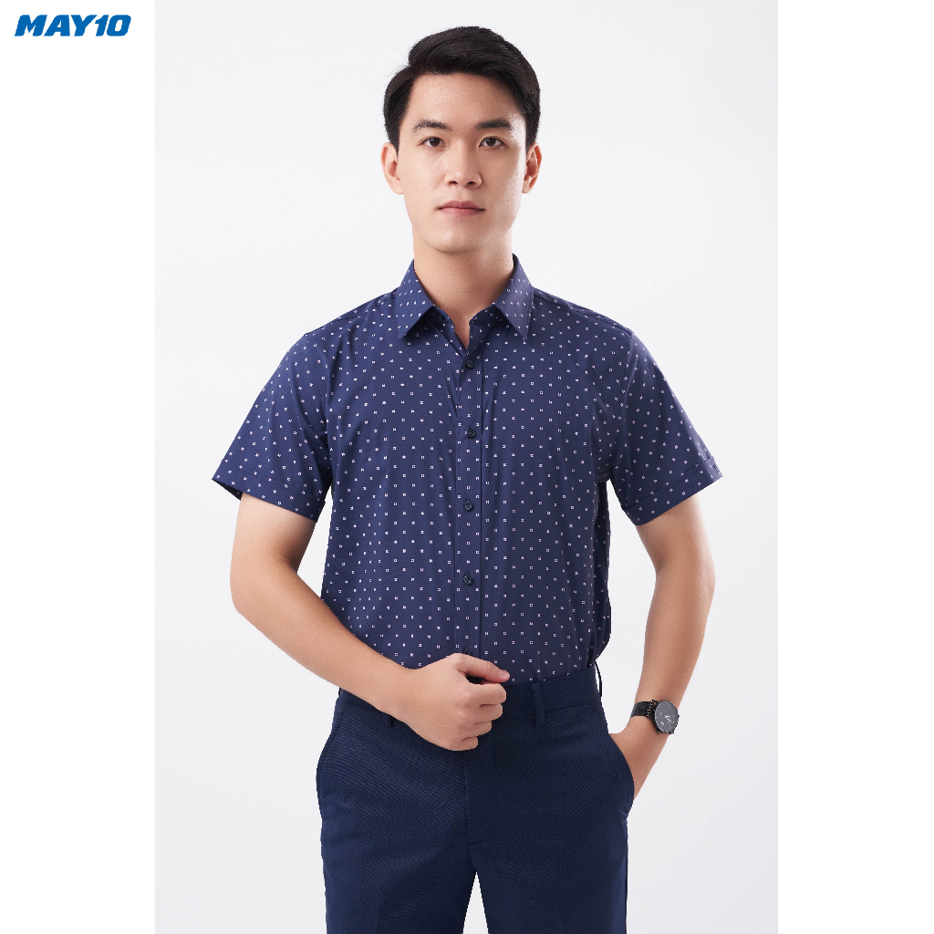 Áo sơ mi nam cộc tay May 10 form SlimFit mã 010121135 349