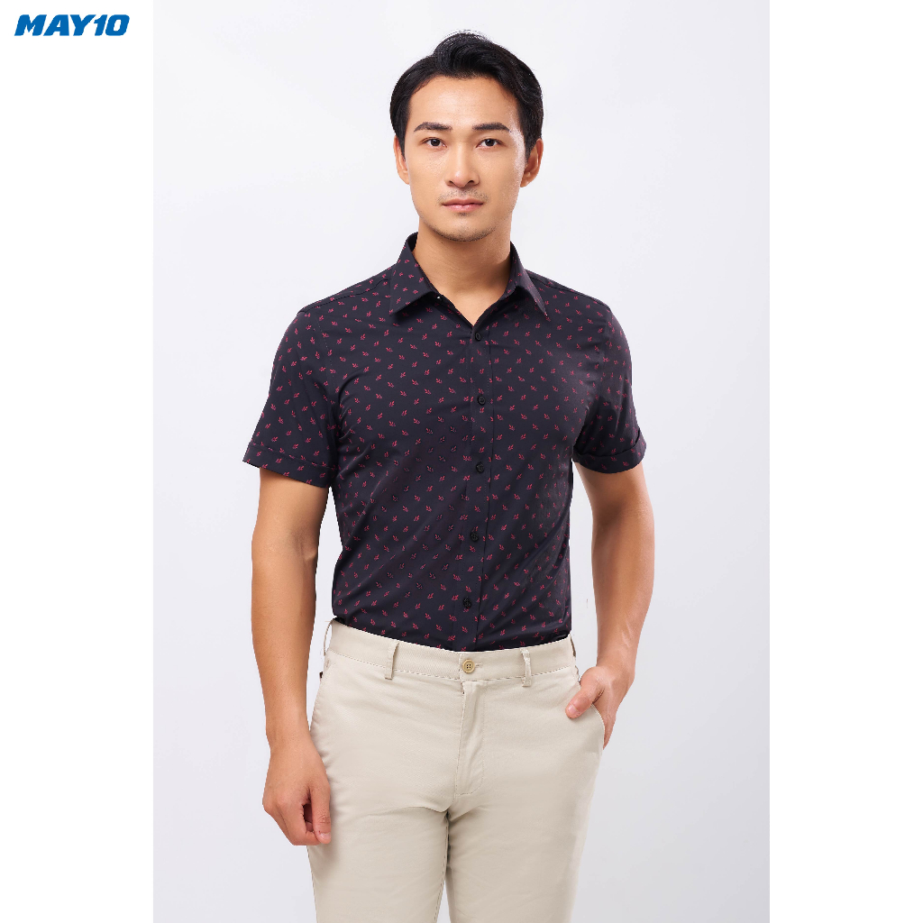 Áo sơ mi nam cộc tay May10 form Slim Fit mã 010121135 352