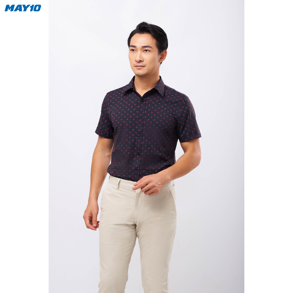 Áo sơ mi nam cộc tay May10 form Slim Fit mã 010121135 352