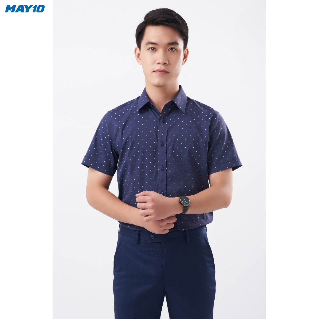 Áo sơ mi nam cộc tay May 10 form SlimFit mã 010121135 354