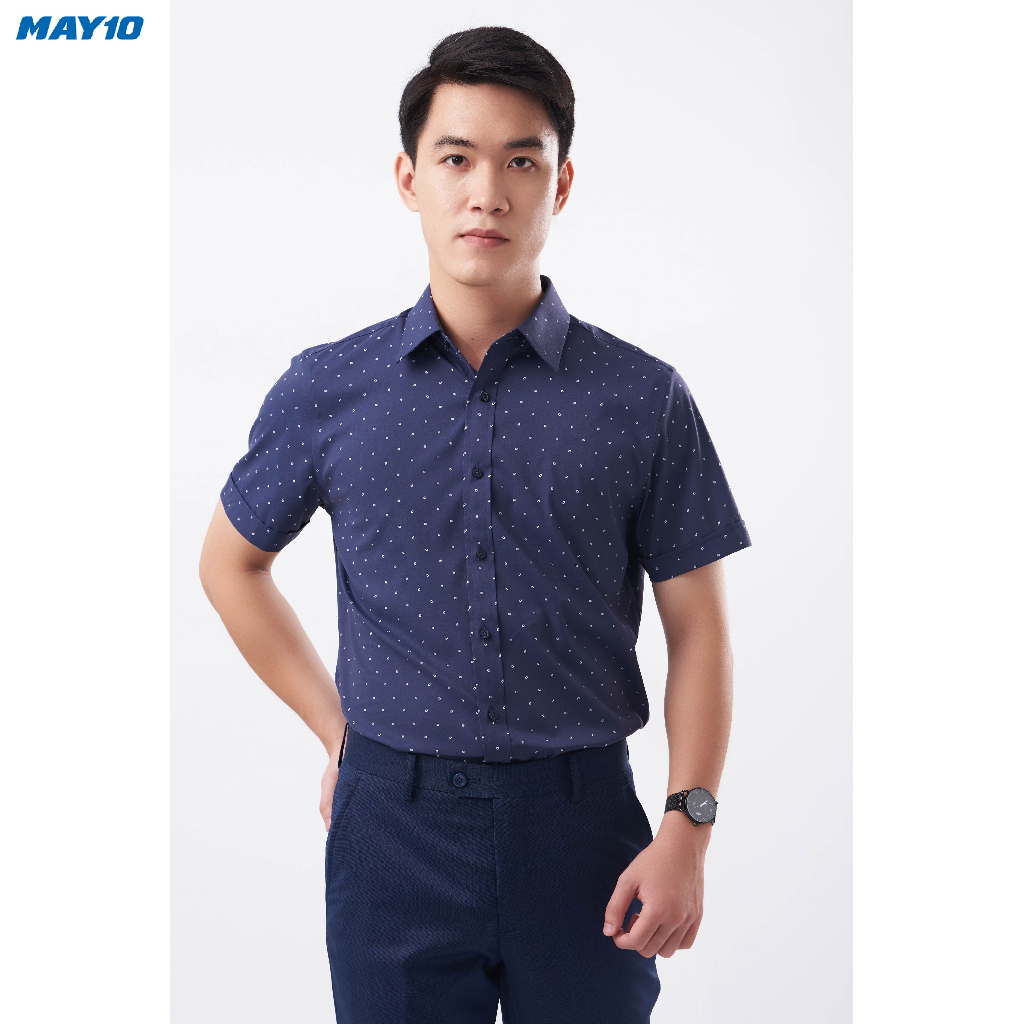 Áo sơ mi nam cộc tay May 10 form SlimFit mã 010121135 354