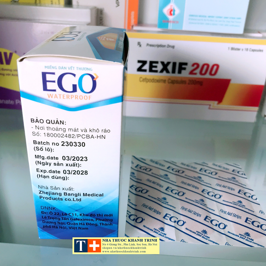 Miếng dán vết thương EGO, giúp bảo vệ các vết thương nhỏ, vết xước rách da, vết trầy