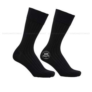  Tất đen nam cổ cao đi giày tây mẫu gân chìm vớ nam công sở chất liệu cao cấp thoáng khí - GOM-TAYGANCHIM-DEN-1DOI 