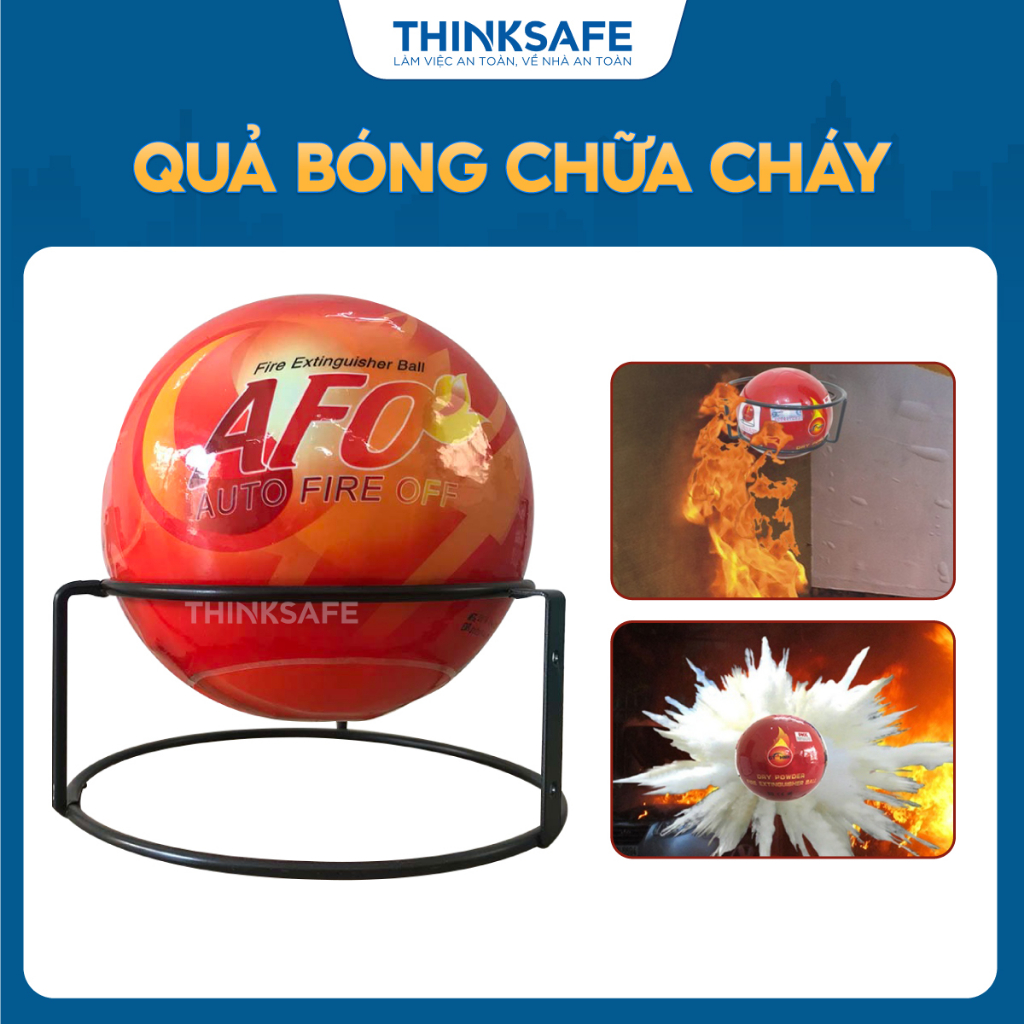 Bóng chữa cháy tự động AFO 1.3kg dùng cứu hỏa dập lửa chữa cháy trong nhà văn phòng khách sạn nhà hàng oto - Thinksafe