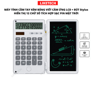 Máy tính cầm tay tích hợp năng lượng mặt trời, kết hợp bảng viết,dùng văn phòng kinh doanh máy gấp gọn bảng viết lcd