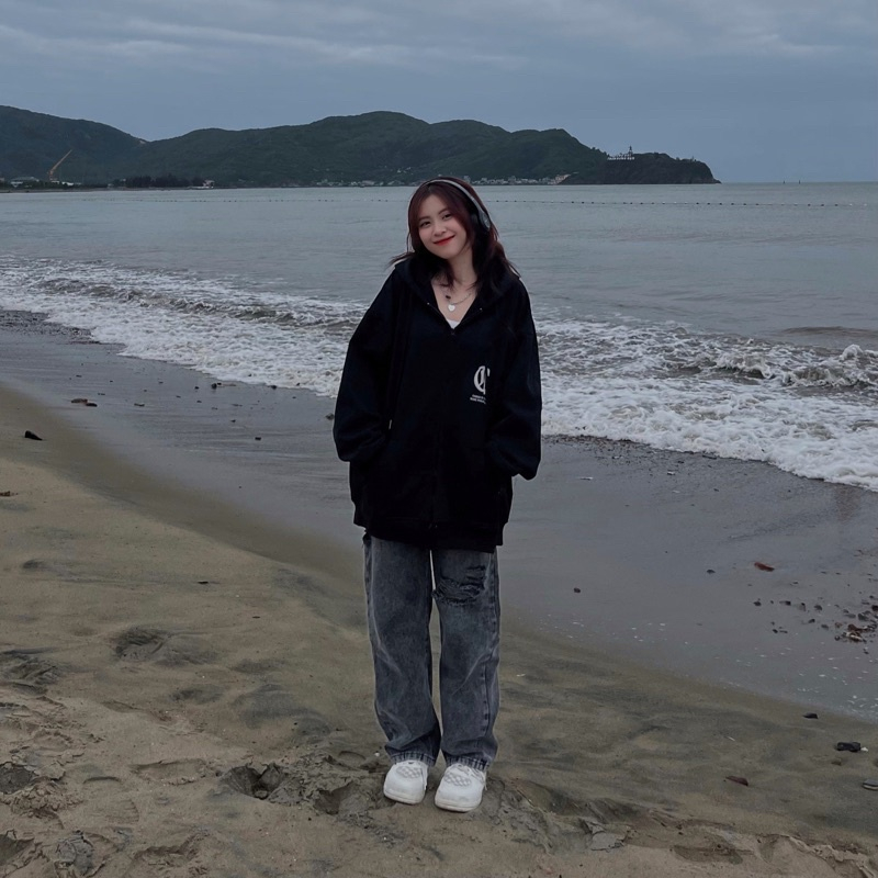 Áo Hoodie Zip Cinder Awake Áo hoodie nam nữ form rộng in lụa cao cấp local brand chinh hang