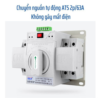 Bộ chuyển đổi 2 nguồn điện tự động ATS 2P 63A IJJ - cầu dao đảo chiều tự động