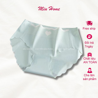 Quần lót nữ đúc su tim miuhome thun lạnh viền sóng 405