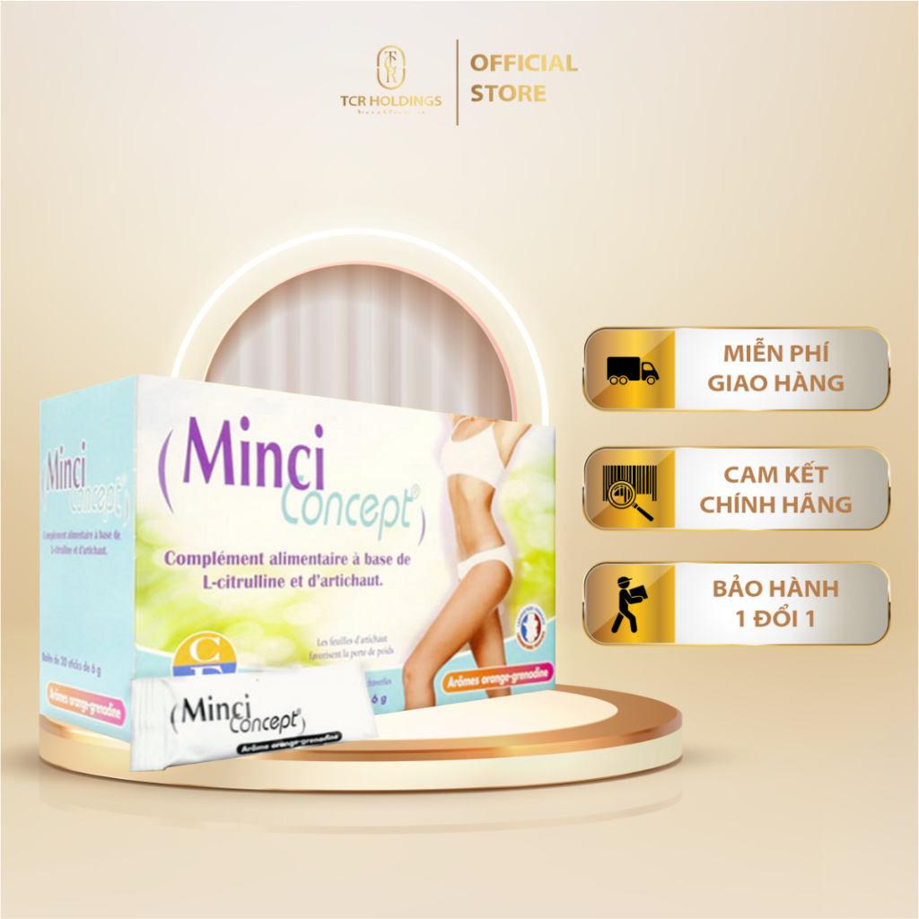 Giảm cân Minci Concept Pháp hãng Fenioux (30 gói) giảm mỡ bụng eo đùi cho phụ nữ an toàn, không gây mệt mỏi, mất nước