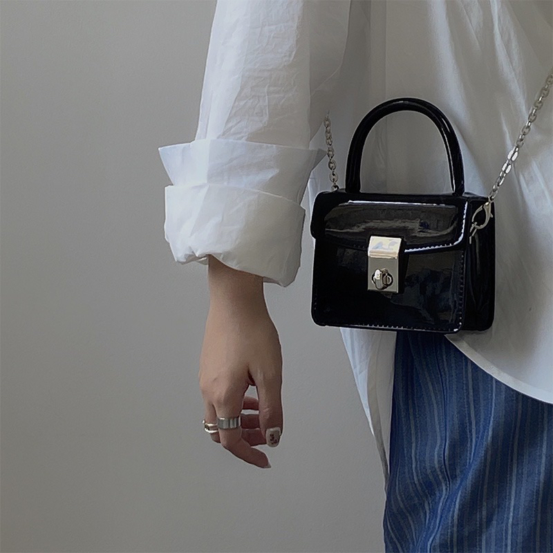 Túi xách mini nữ đeo chéo cầm tay Da Bóng thời trang giá rẻ Khoá Xoay
