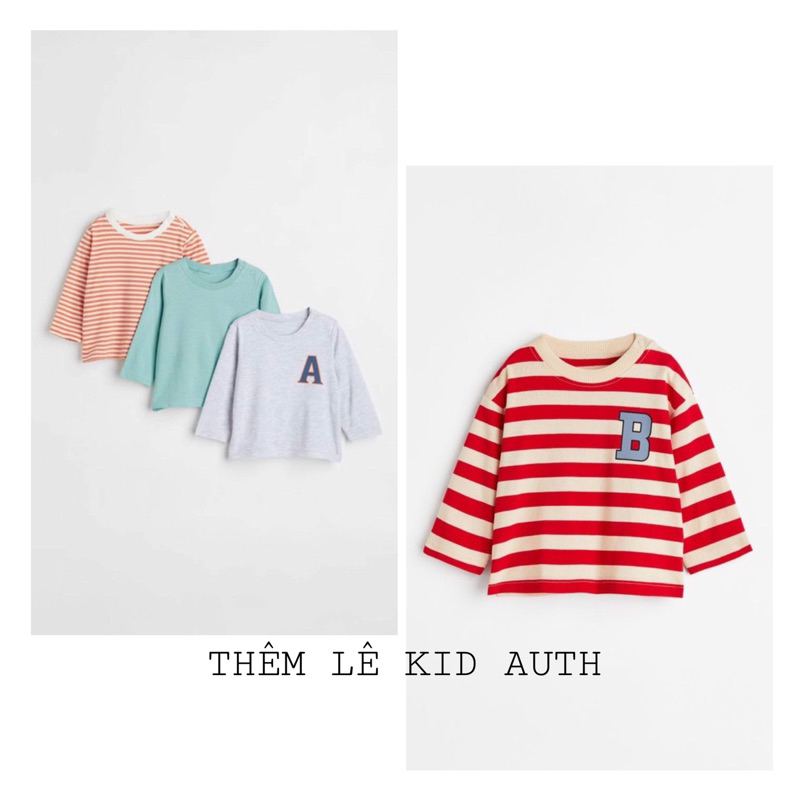 Áo dài tay cho bé Hm auth |Săn sale US|