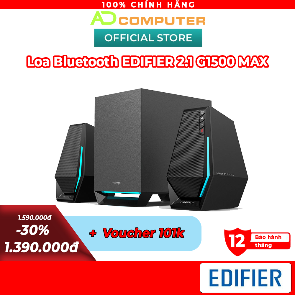 Loa Bluetooth để bàn V5.3 EDIFIER G1500 MAX | Hiệu ứng ánh sáng RGB | Công nghệ DSP | Bảo Hành 12 Tháng