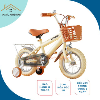 Xe đạp trẻ em 2 khung mhniao có giỏ và ghế sau 12inch, 14inch, 16inch smart_homehome van18