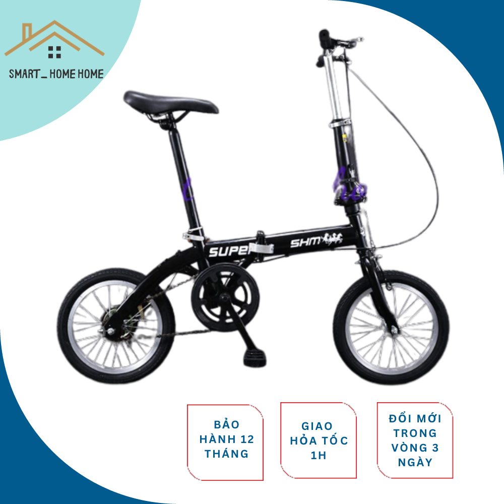 Xe đạp gấp 14-16 inch, xe đạp thể thao bản BASE- bản full 2 phanh đĩa 5 số-6 số smart_homehome RE0740