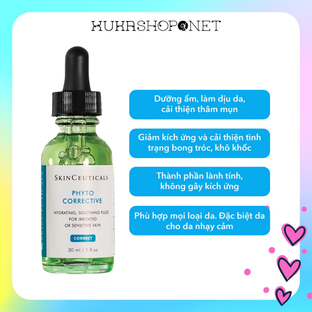 Tinh Chất Dưỡng Serum SkinCeuticals Phyto Corrective 30ml Cấp Ẩm, Làm Dịu Da, Mờ Thâm Hiệu Quả