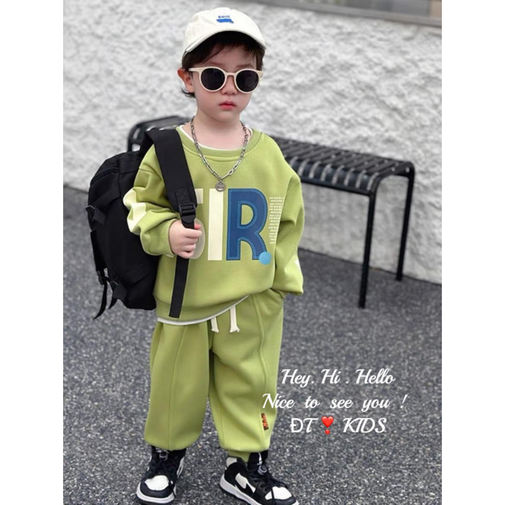 8-28KG BỘ DA CÁ TÀU DÀI TAY  BÉ TRAI CỰC NGẦU