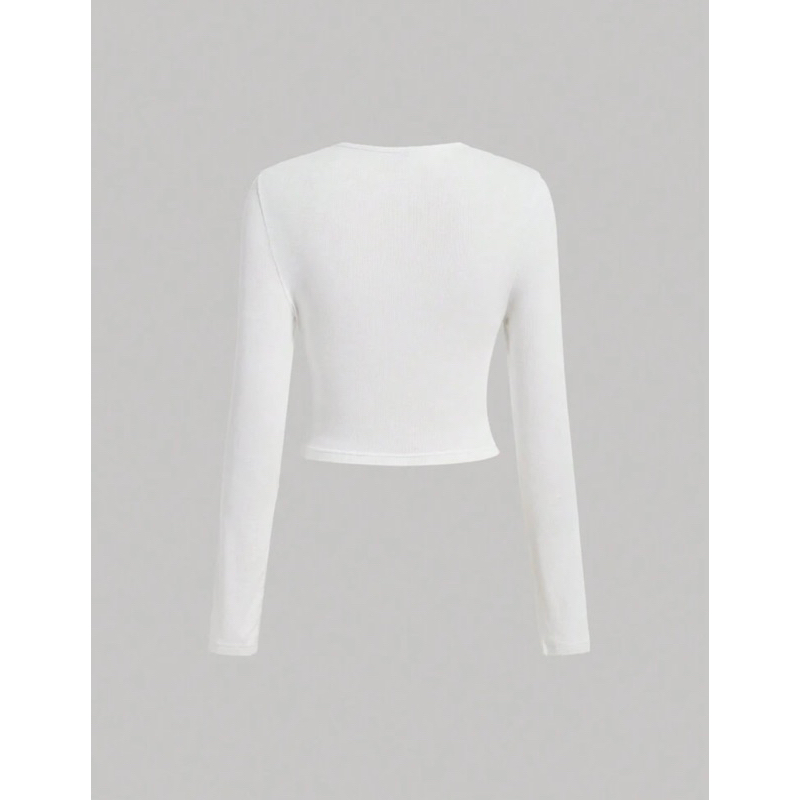 Áo thun gân dài tay vải mỏng