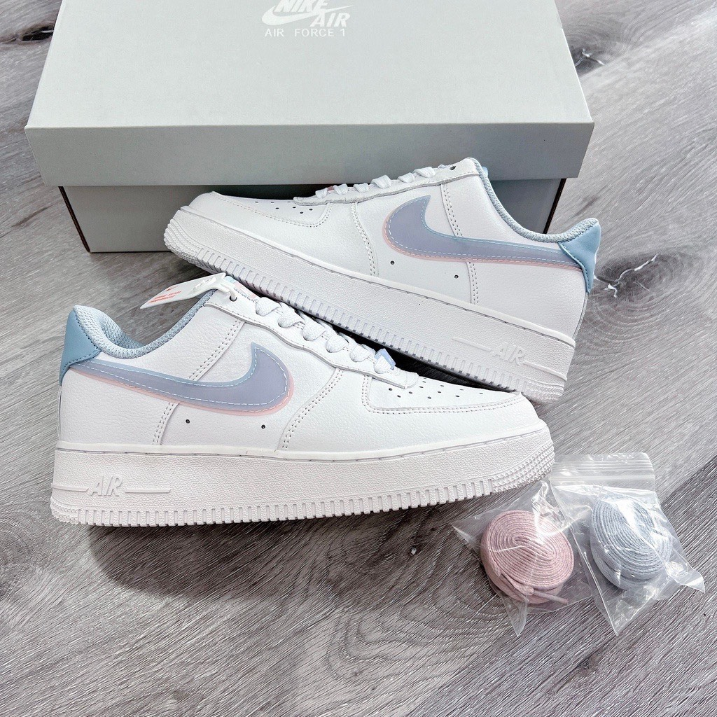 Giày _Nike Air Force 1 lv8 nữ full size 36>40, giày Af1 trắng xanh bản S.Cấp trung full pk