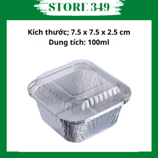 Chén Giấy Bạc Vuông 100 - 200 Cái