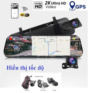 Camera hành trình Ô tô dạng Gương chiếu hậu X10 Pro màn hình cảm ứng 10 inch,cam sau dài 6-10-15M cho mọi loại xe.
