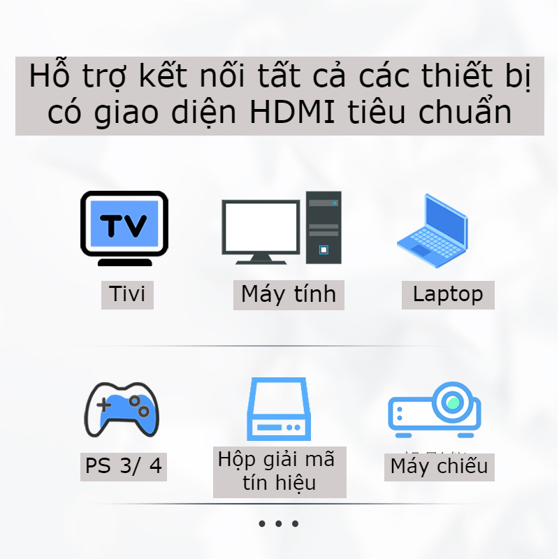 Dây nối dài HDMI 4K/ 60HZ với chiều dài nhỏ hơn 3m, 1080/ 60HZ với chiều dài 5m, chống nhiễu, bảo hành 18 tháng