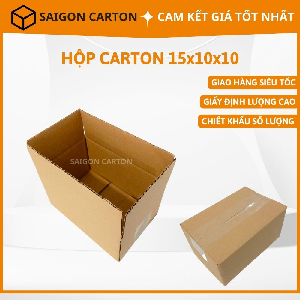 50 Hộp carton 3 lớp 15x10x10