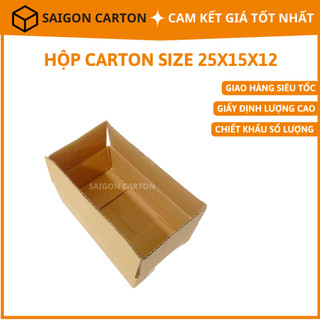 50 hộp carton Ship Cod đóng hàng online size 25x15x12  - sản xuất bởi SÀI GON CARTON
