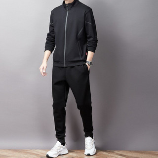 Bộ thể thao nam thu đông có cổ, Đồ Bộ thể thao có khóa kéo Chất poly dày dặn - Bộ Sport 26