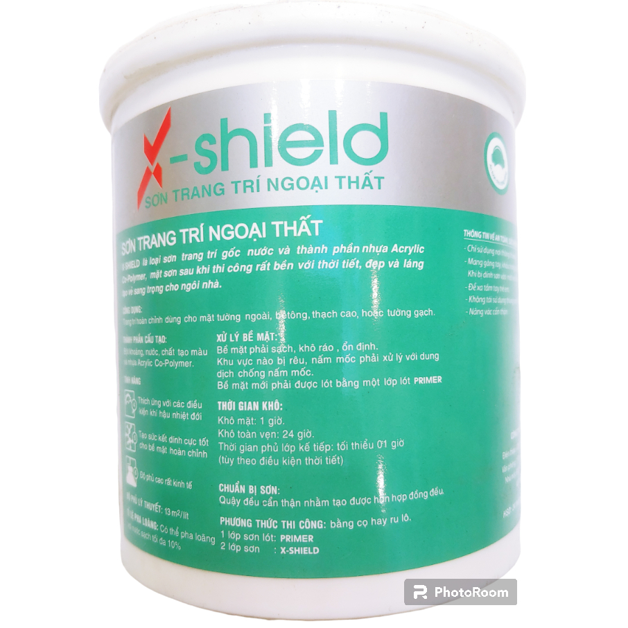 1,5kg Sơn nước ngoài trời nhiều màu trang trí nhà cửa, decor phòng ngủ thay giấy dán tường