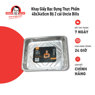 Bộ 2 Khay Giấy Bạc Đựng Thực Phẩm 40x34x5cm Uncle Bills KC0140