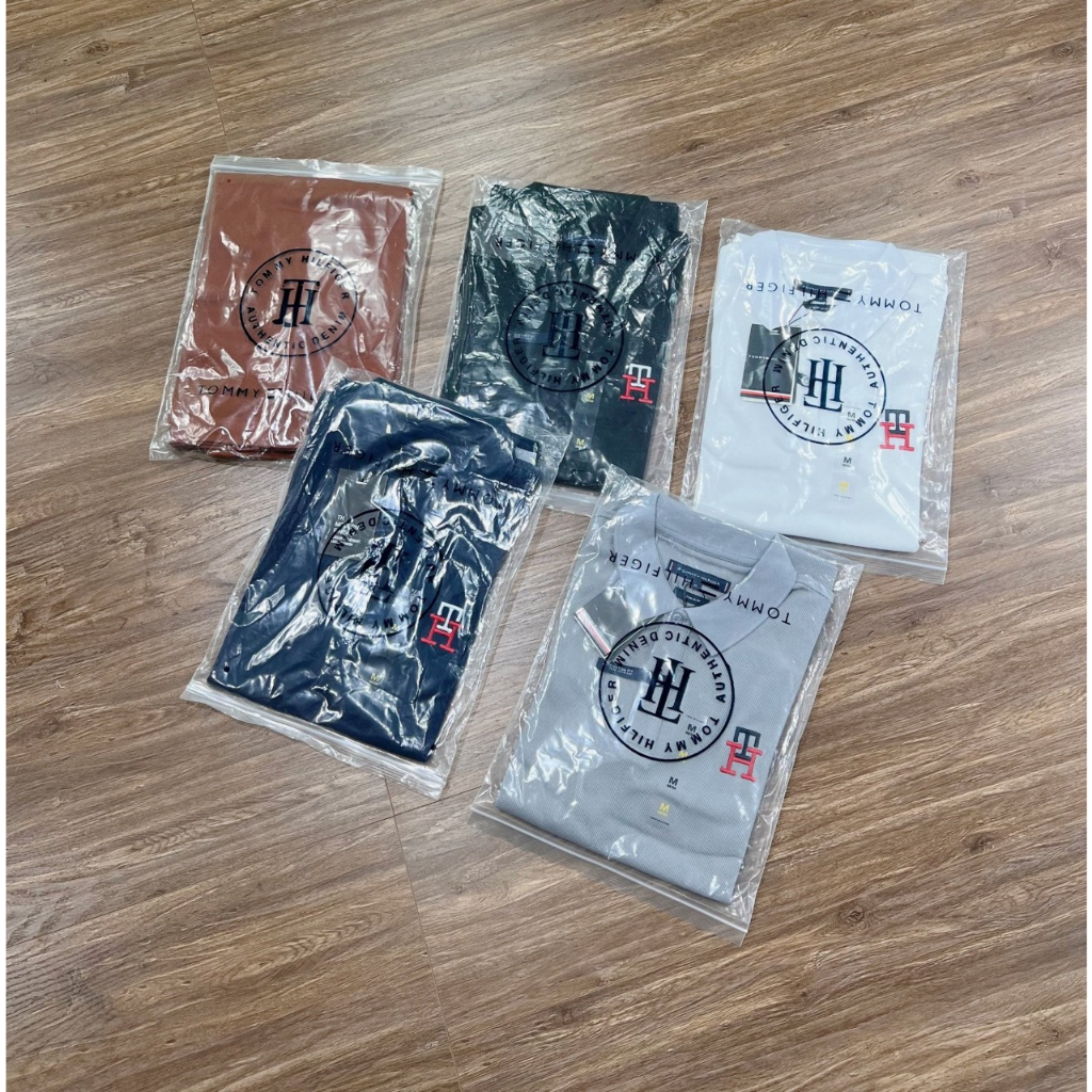 Áo nam bâu polo Tôm Mỳ thêu logo siu đẹp