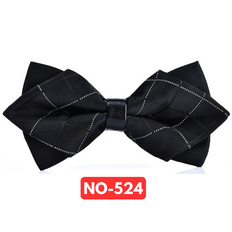 Nơ cài cổ Áo Sơ Mi Vest Nam màu đen thời trang cao cấp nhiều mẫu lựa chọn