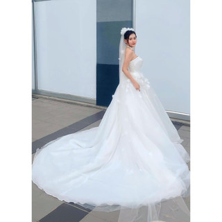 ĐẦM LƯỚI CÚP ĐÍNH HOA NỔI 3D