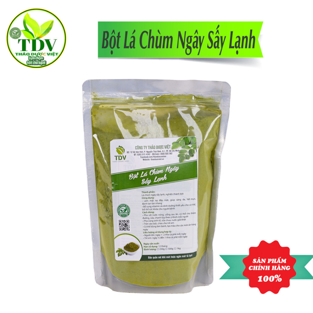 1kg bột chùm ngây sấy lạnh Thảo Dược Việt 2 gói 500g