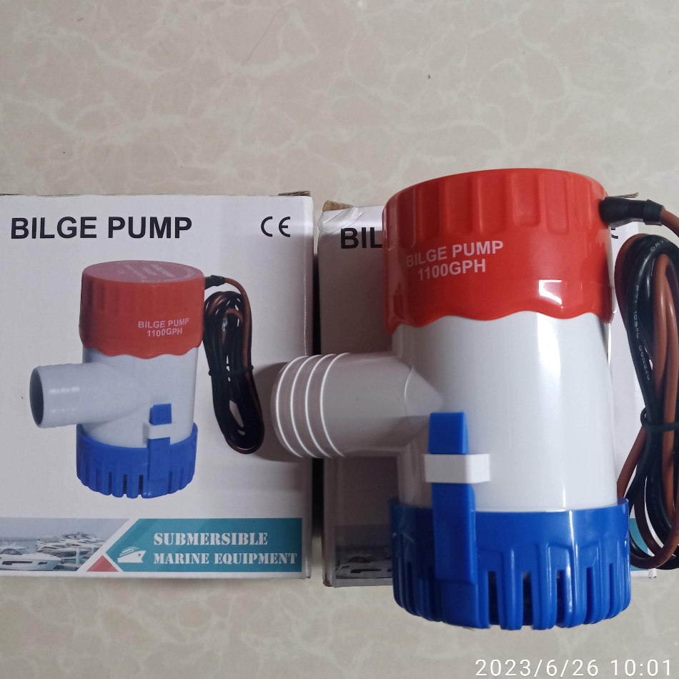 Máy Bơm nước 220V bơm đáy tàu thuyền hồ cá, sàn nhà công suất cao 1100GPH dây đồng, bơm cao 4 mét