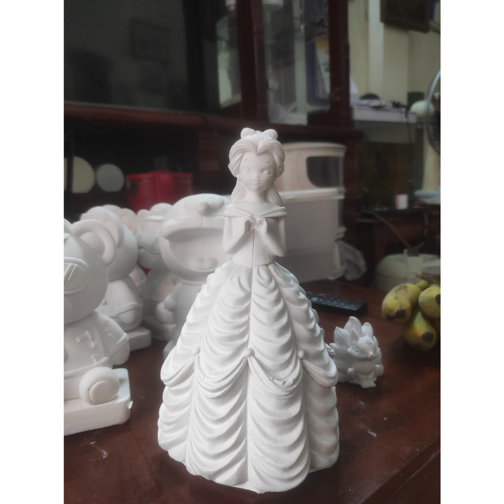 Tượng thạch cao cỡ to 15-25 cm, kèm màu và cọ