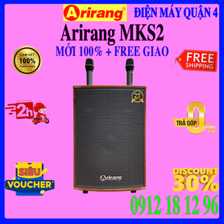Loa kéo arirang mks2 - bass 30cm, 80w, kèm 2 micro - hàng chính hãng