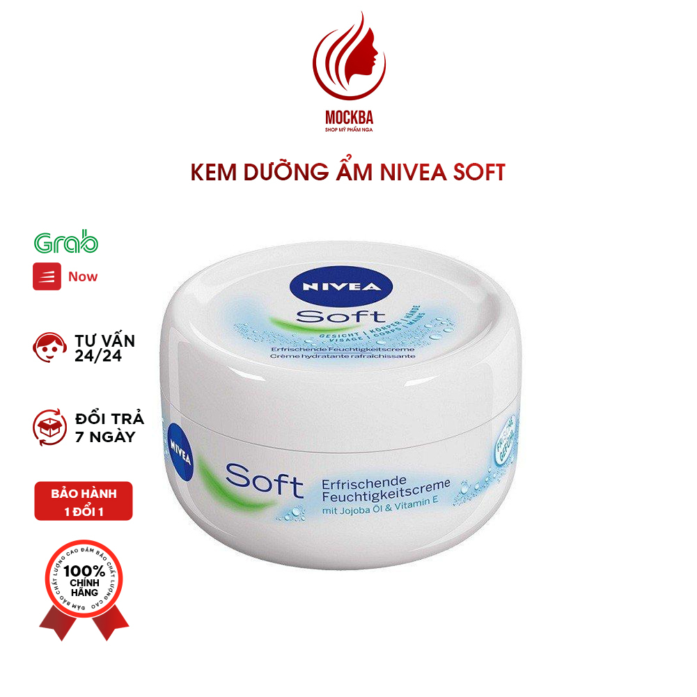 Kem Dưỡng Ẩm, Kem Dưỡng Da Nivea Soft 200ml Hàng Nga, Hàng Đức Giảm Nẻ Giảm Khô Mốc Dùng Cho Mặt, Body Và Toàn Thân