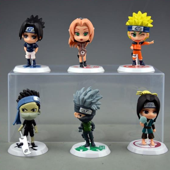Mô Hình Naruto, Kakashi, Sasuke Chibi, Decor Trang Trí Phòng Học, Bộ Sưu Tập Mô Hình - Cao 5-7 cm - Tượng Figure Naruto